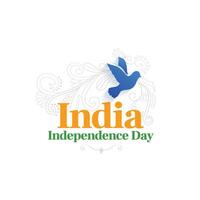 indépendance journée de Inde Contexte avec paix oiseau vecteur