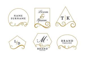 magnifique élégant logos ou mariage monogrammes collection vecteur