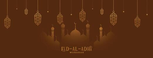 traditionnel eid Al adha mubarak Festival bannière conception vecteur