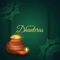 content dhanteras diwali Festival vœux carte conception vecteur