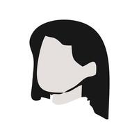 avatar femme visage icône dans plat style. fille vecteur illustration sur blanc isolé Contexte. femme affaires concept.