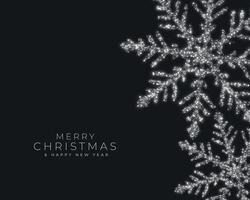 joyeux Noël Festival salutation carte avec scintille flocons de neige vecteur
