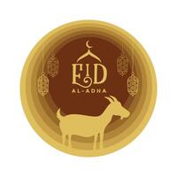 islamique eid Al adha Festival salutation conception vecteur