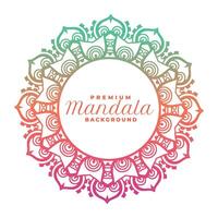 coloré mandala Cadre conception avec texte espace vecteur