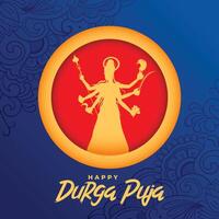 content durga pooja navratri Festival vœux carte conception vecteur