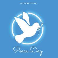 international paix journée modèle dans papier Couper Colombe conception vecteur illustration