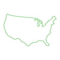 carte des états-unis sur fond blanc vecteur