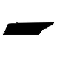 Carte du Tennessee sur fond blanc vecteur