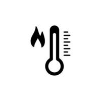 chaleur thermomètre icône - vecteur la mesure symbole chaud, froid, temps illustration. icône isolé sur blanc arrière-plan,