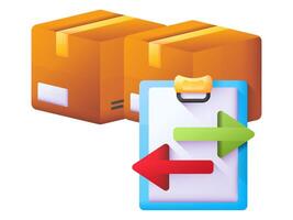 3d entrepôt illustration pour la logistique et livraison stockages ou industrie Distribution pour entrepôt vecteur