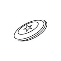 frisbee logo icône vecteur