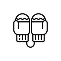 Mitaines icône vecteur. hiver illustration signe. tissu symbole ou logo. vecteur