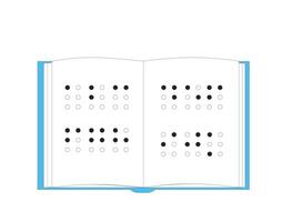 braille livre pour aveugle personnes. vecteur illustration