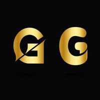 typographie de lettre de luxe de vecteur g