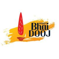 Indien content bhai dooj Festival carte Contexte conception vecteur
