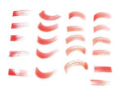 main peint rouge aquarelle brosse coups texture vecteur