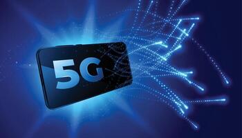 5g mobile La technologie cinquième génération télécom réseau Contexte vecteur