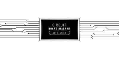 numérique La technologie circuit lignes Contexte conception vecteur