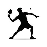 table tennis joueur silhouette vecteur icône illustration