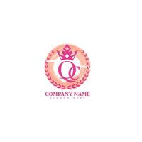 q c QC initiale logo modèle vecteur et l'eau Couleur QC lettre logo