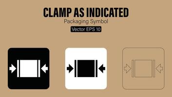 serrer comme indiqué emballage symbole vecteur