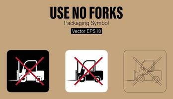faire ne pas utilisation chariot élévateur emballage symbole vecteur