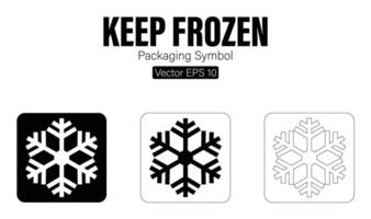 garder congelé emballage symbole vecteur