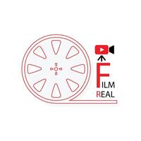 film réel icône, film production logo, vecteur illustration