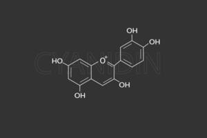 cyanidine moléculaire squelettique chimique formule vecteur