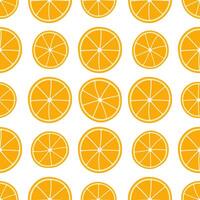 plat des oranges sans couture modèle vecteur illustration