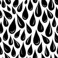 Créatif surface art texture avec irrégulier noir gouttelettes fermement mis proche ensemble plus de blanc Contexte. noir et blanc sans couture vecteur modèle.