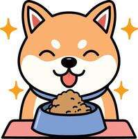 shiba inu mignonne dessin animé vecteur