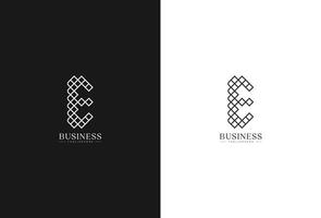 noir et blanc lettre e Créatif icône logo conception vecteur