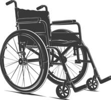ai généré silhouette fauteuil roulant noir Couleur seulement vecteur