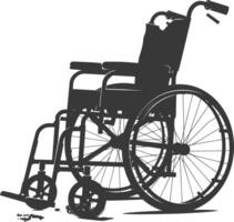 ai généré silhouette fauteuil roulant noir Couleur seulement vecteur