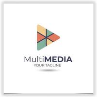 vecteur multimédia logo conception modèle