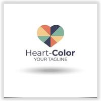 coloré cœur logo conception modèle vecteur
