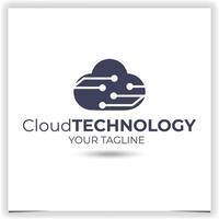 vecteur nuage La technologie logo conception modèle