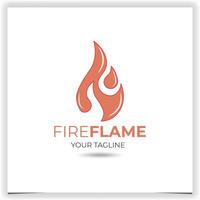 vecteur flamme logo conception modèle