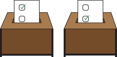 Boîte de scrutin carton icône isolé vector illustration design