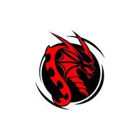 dragon logo vecteur, minimaliste dragon tête logo vecteur