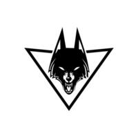 Loup tête logo vrcteur vecteur