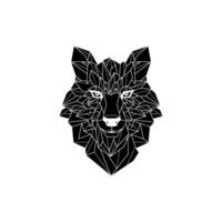 Loup tête logo vrcteur vecteur