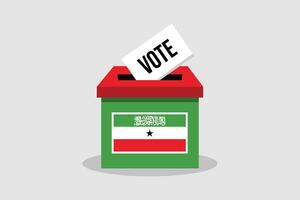 Somaliland scrutin boîte plat et minimaliste vecteur illustration concept. voter conceptuel art. élections.