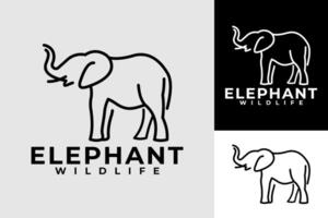 l'éléphant ligne plat moderne logo conception vecteur
