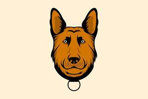 berger chien tête vecteur logo conception
