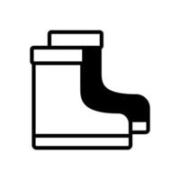 pluie bottes icône symbole vecteur modèle