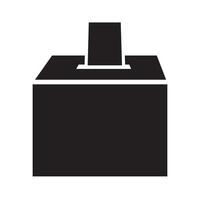 vote boîte icône logo vecteur conception modèle