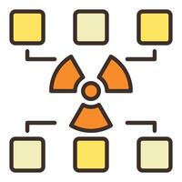 radiation et nucléaire énergie vecteur coloré icône ou conception élément