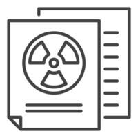 les documents avec radiation signe vecteur linéaire icône ou symbole